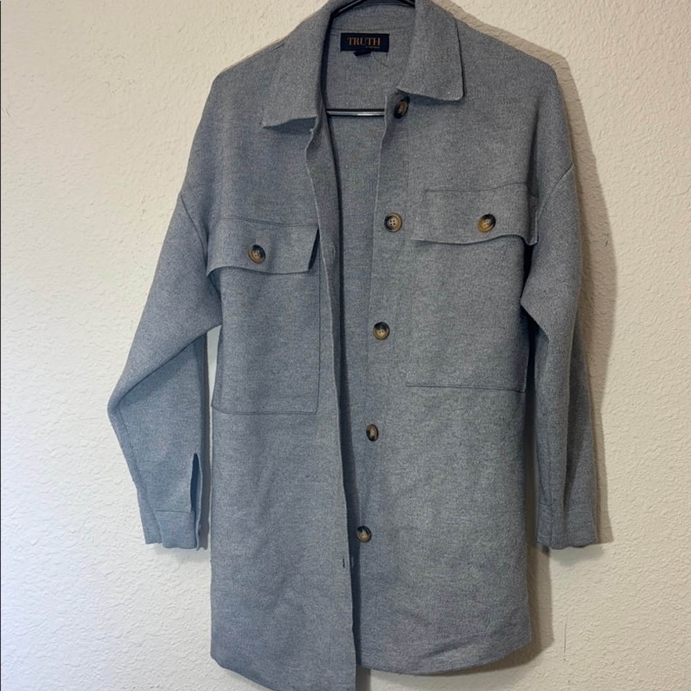 TRUTH Gray Shacket